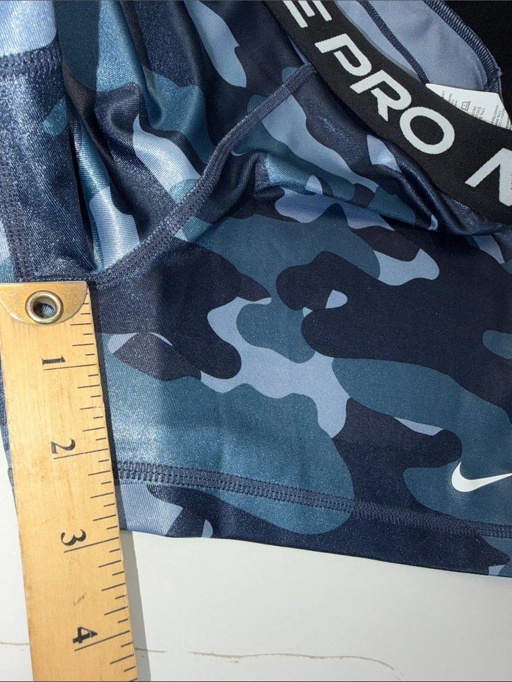Nike Blue Camo Pro Compression Shorts
